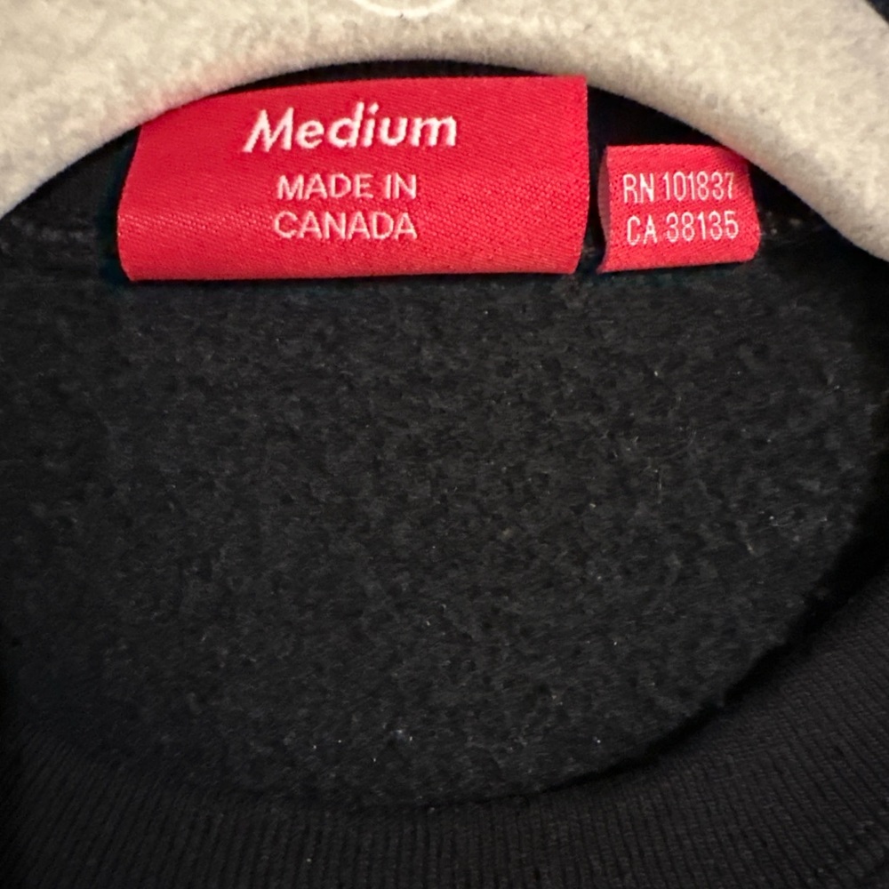 Supreme Black Sweatshirt with Red Logo - Picture 4 of 6